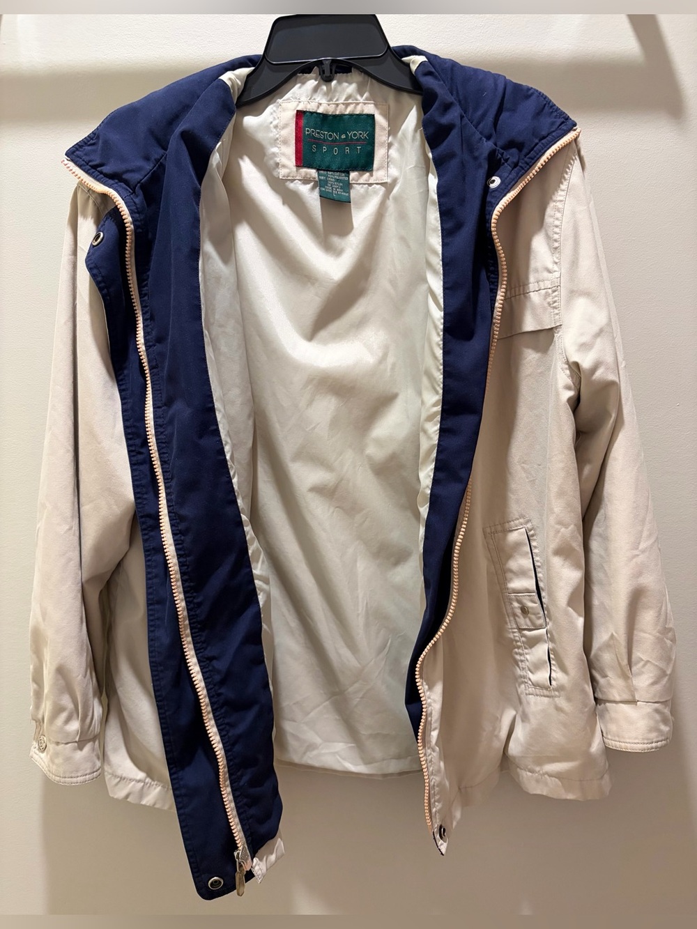Preston & York Two-Tone Beige and Navy Light Jacket